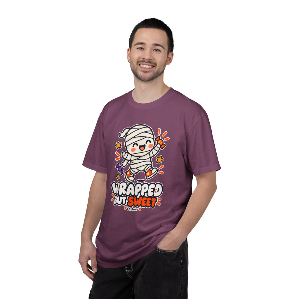 Wrapped but Sweet Halloween T-Shirt | Cute Mummy Graphic Tee