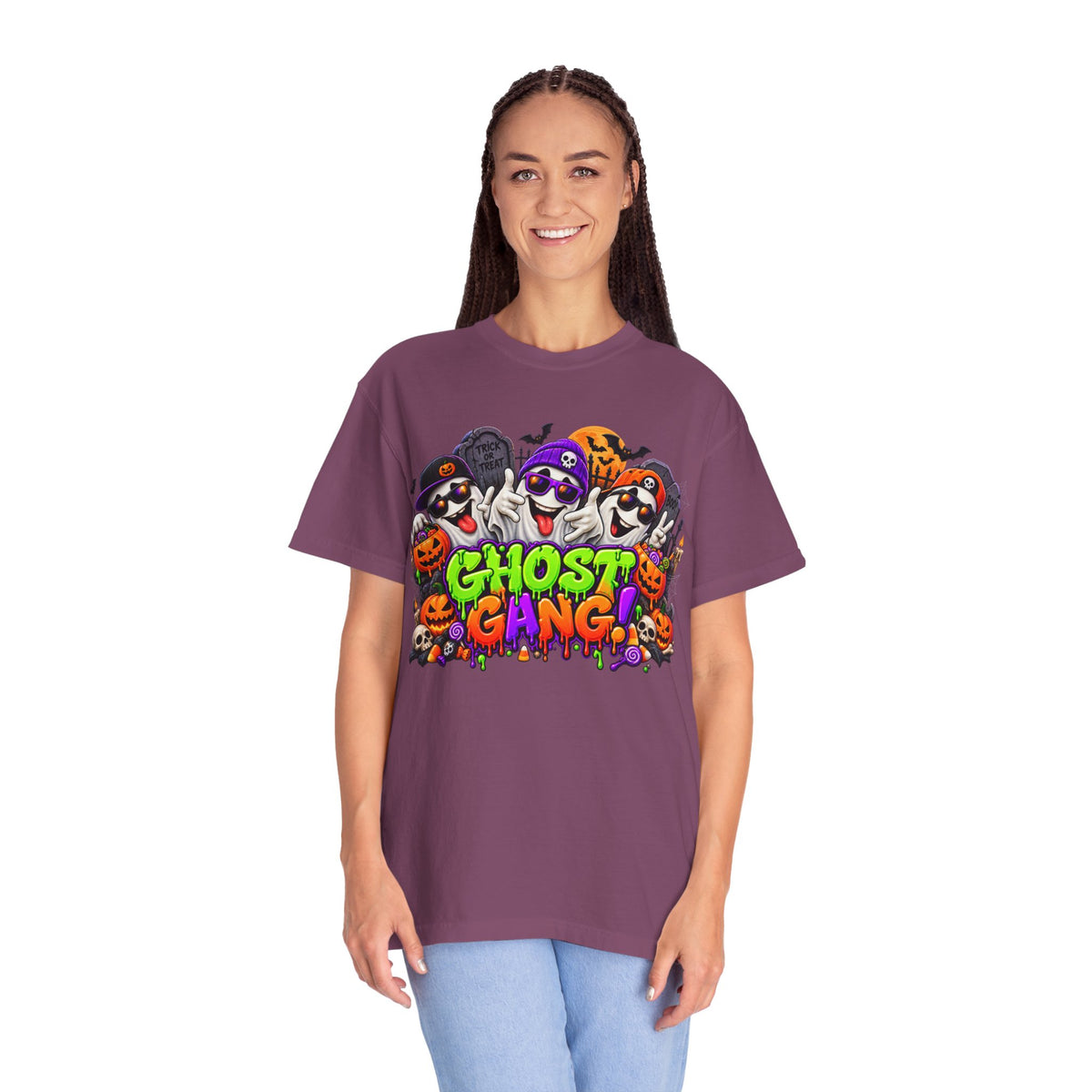Ghost Gang Halloween T-Shirt – Funny Colorful Ghost Graphic Tee