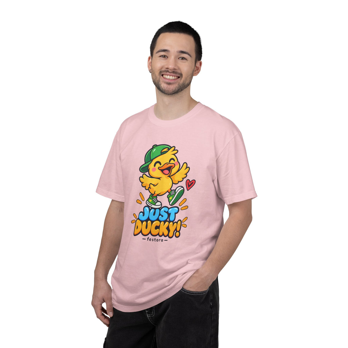 Just Ducky! – Cute Happy Duck Graphic T-Shirt