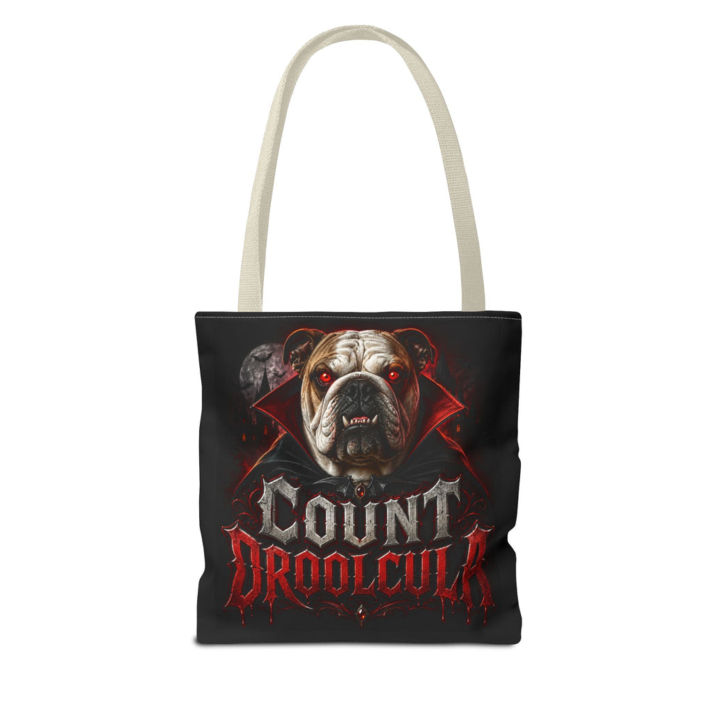 Count Droolcula Tote Bag — Halloween Bulldog Vampire Tote