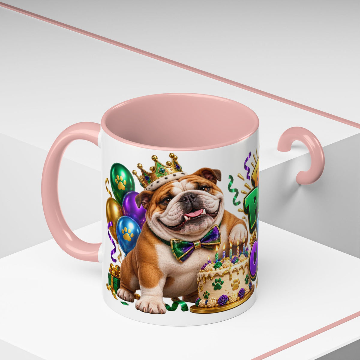 Built to Party English Bulldog Birthday White Mug