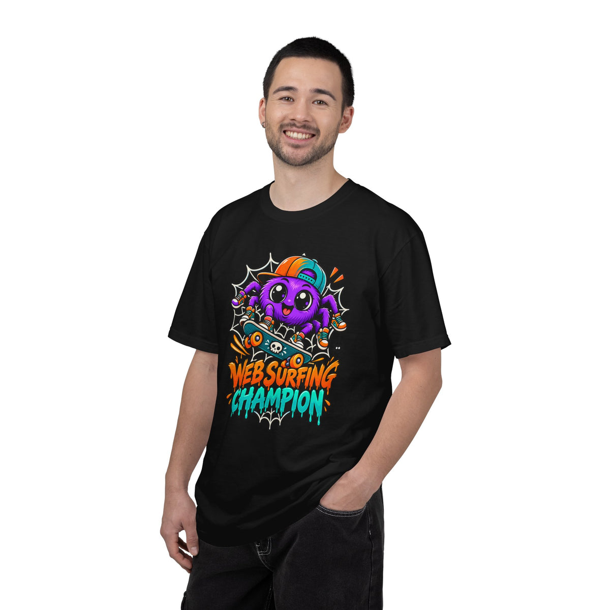Web Surfing Champion – Cute Halloween Spider T-Shirt
