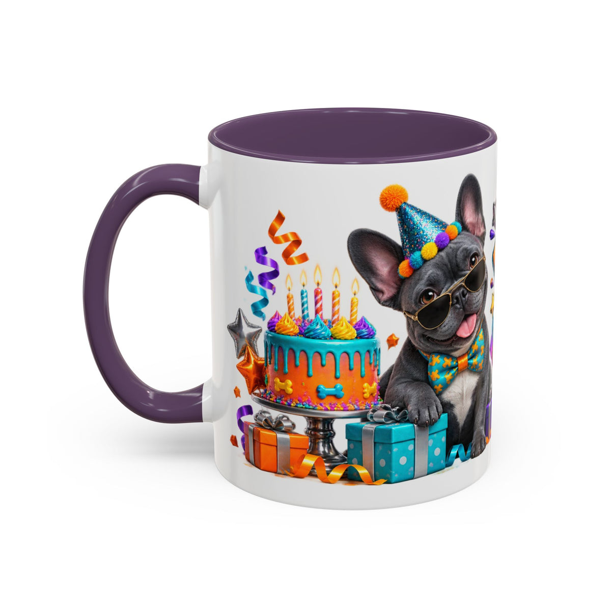 Frenchie Mode Party On French Bulldog Birthday White Mug