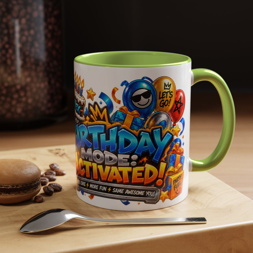 Festora Robot Birthday Mug – Birthday Mode Activated Coffee Cup