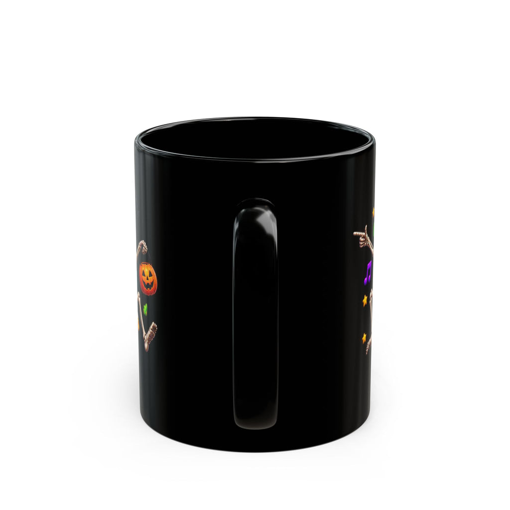 No Body Parties Harder Halloween Skeleton Party Black Mug
