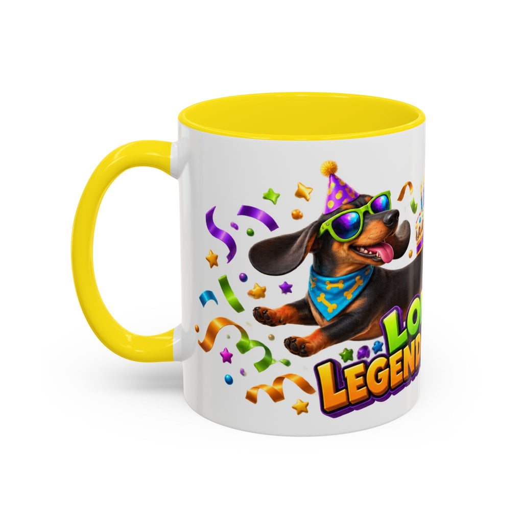 Long Dog Legendary Birthday Dachshund White Mug
