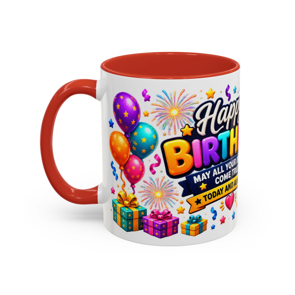 Happy Birthday Alien Coffee Mug — Colorful Galactic Birthday Wishes