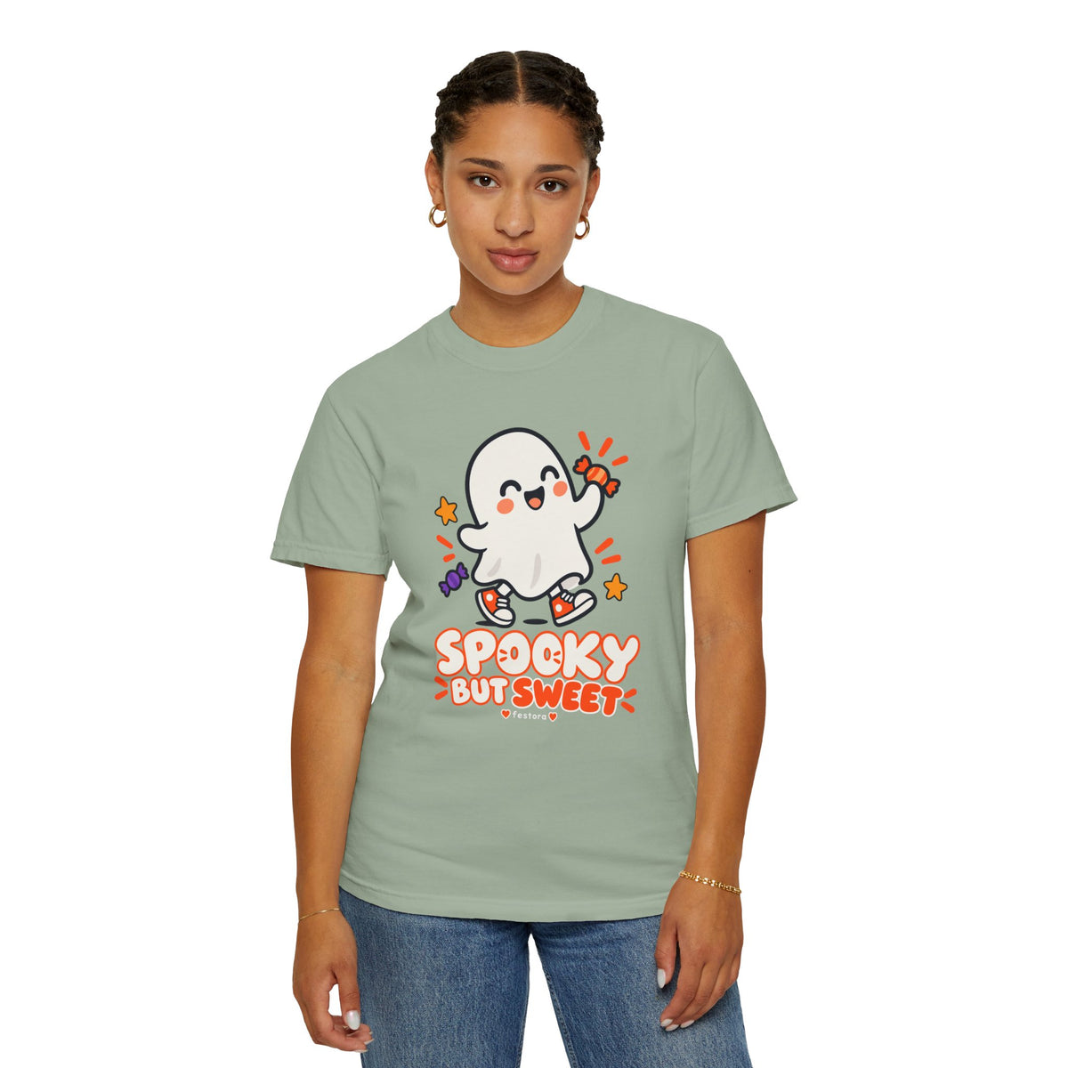 Spooky but Sweet Ghost T-Shirt | Cute Halloween Graphic Tee