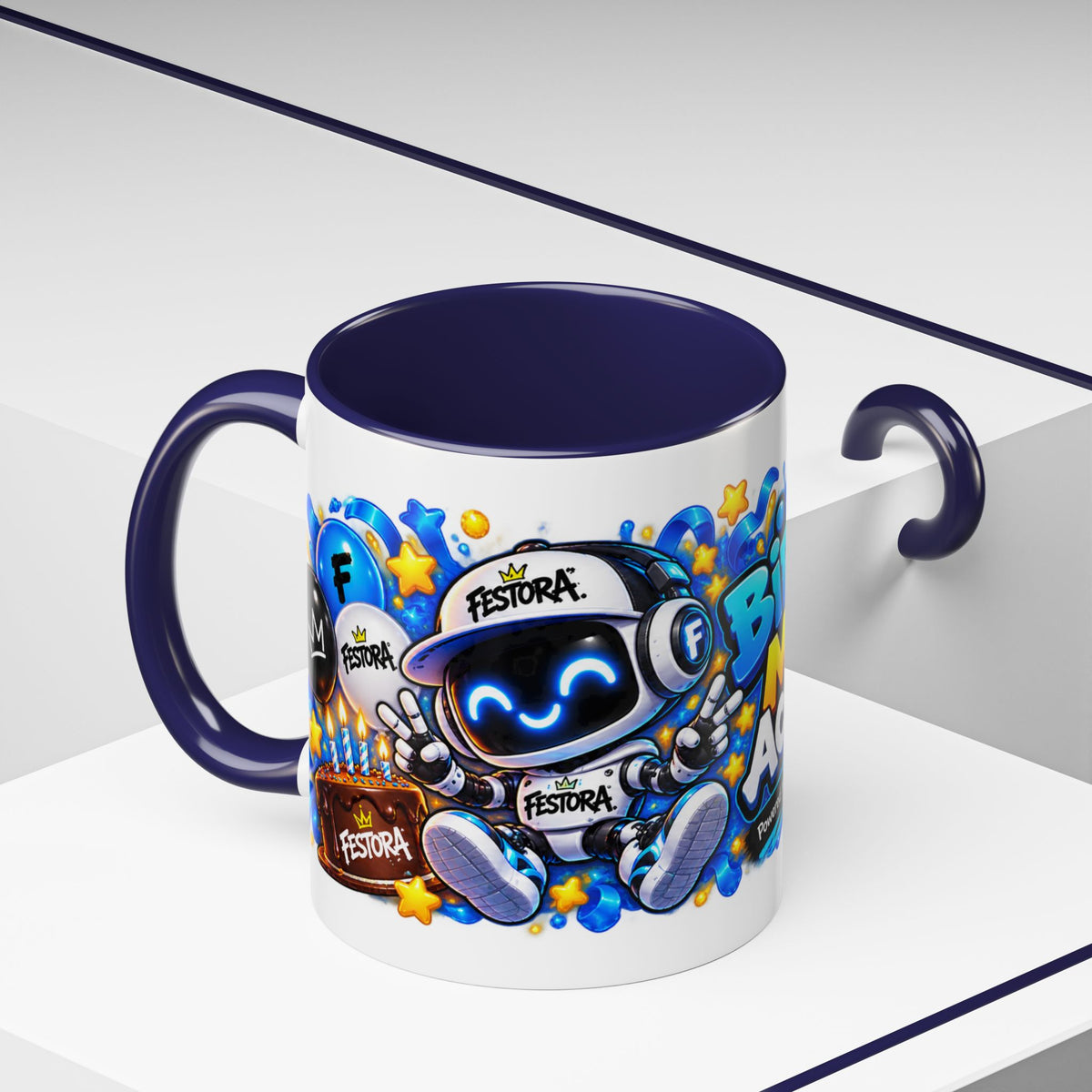 Festora Bot Birthday Mug – Birthday Mode Activated Robot Coffee Cup