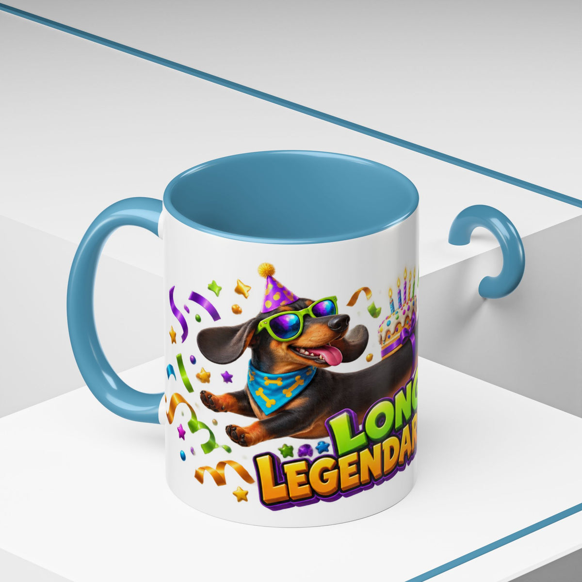 Long Dog Legendary Birthday Dachshund White Mug