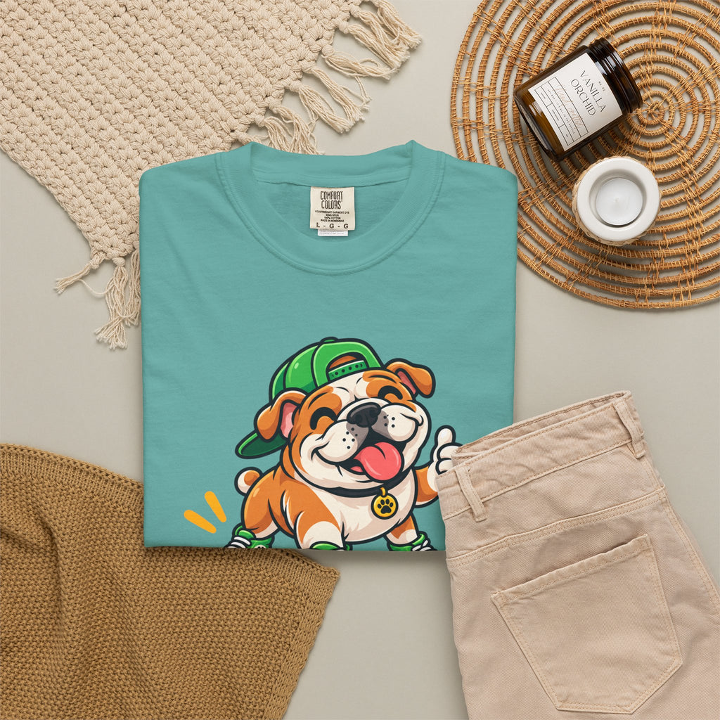 Bark If Happy – Cute Bulldog Graphic T-Shirt