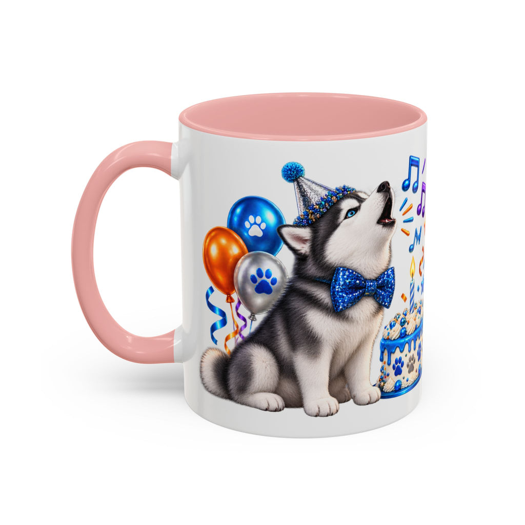 Howl Old Am I Siberian Husky Birthday White Mug