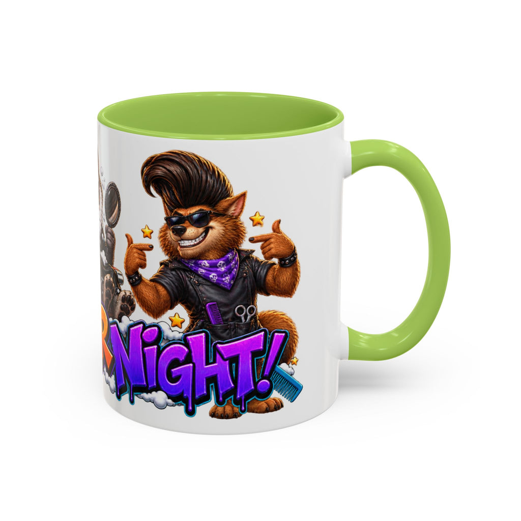 Bad Hair Night Funny Werewolf Barber Halloween White Mug