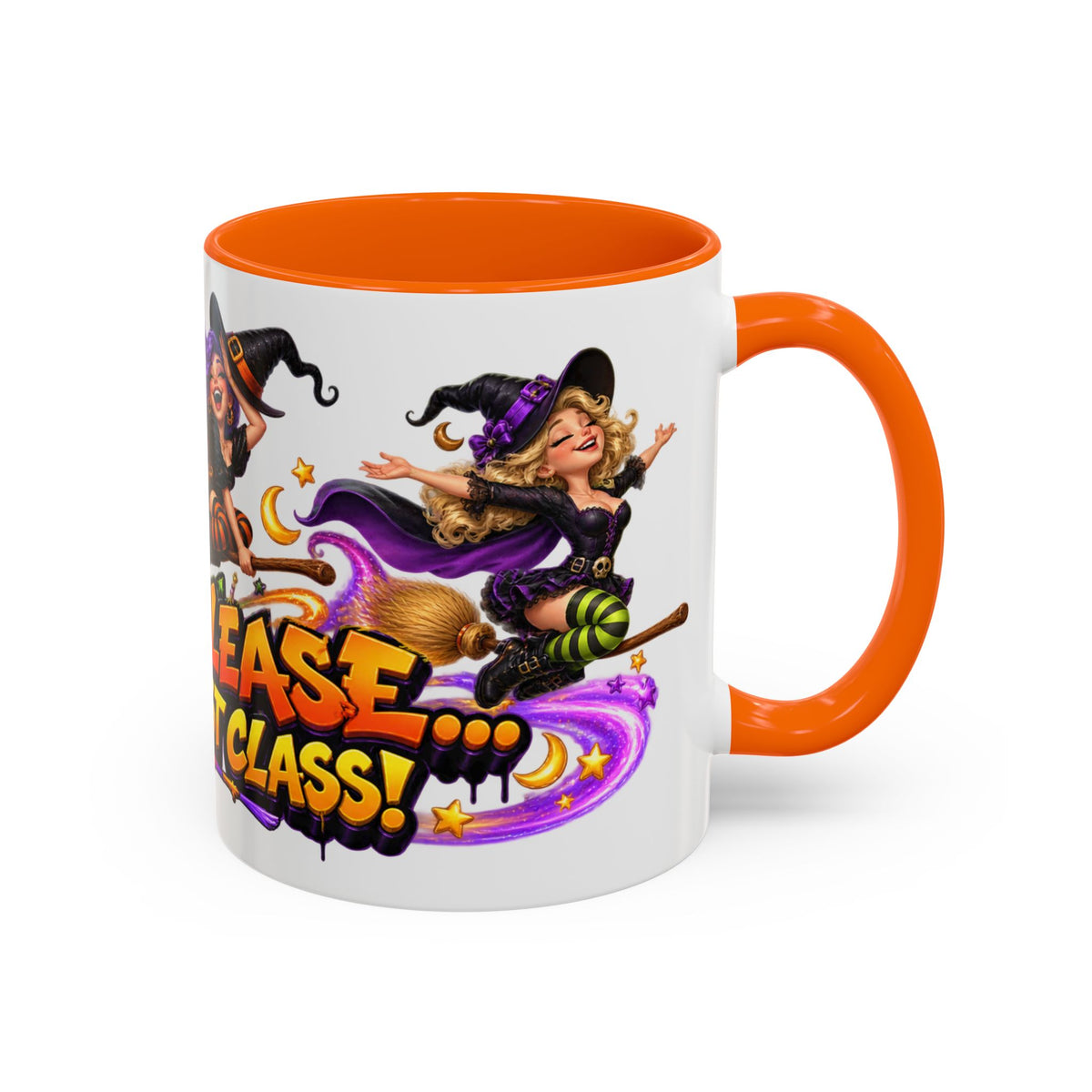 Witch Please I Fly First Class Halloween White Mug
