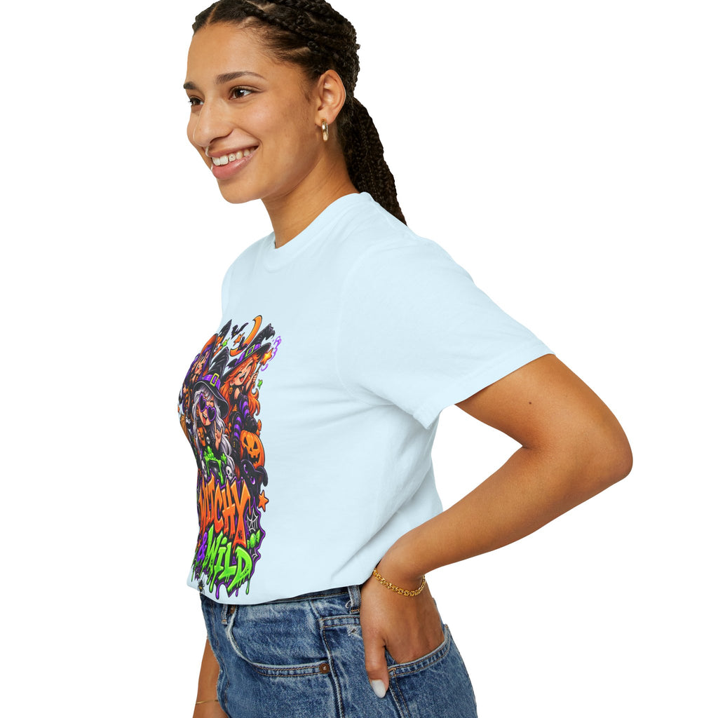 Witchy & Wild – Halloween Witch Crew Graphic T-Shirt