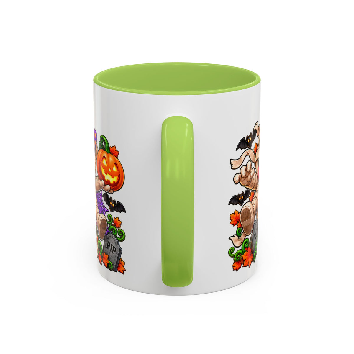 Wrapped Up & Ready to Party White Mug – Funny Mummies & Spooky Party Design