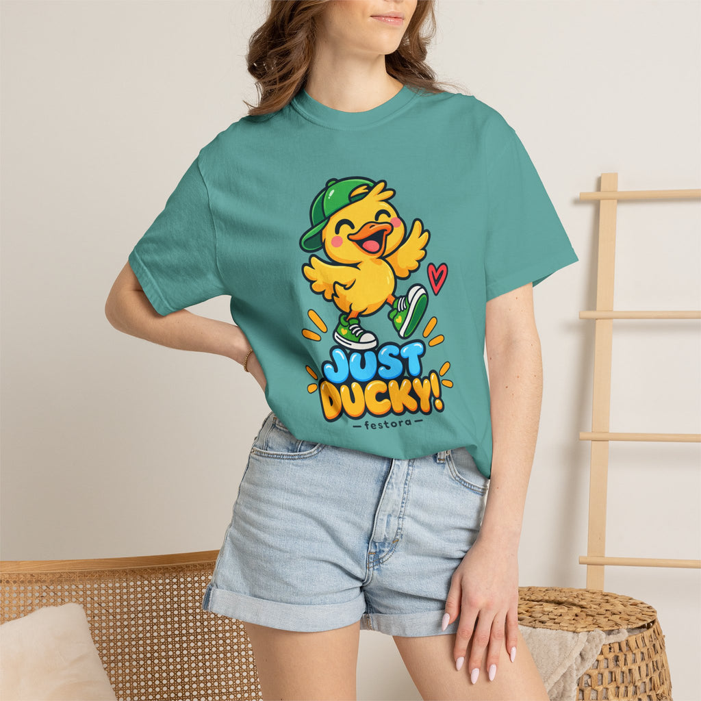 Just Ducky! – Cute Happy Duck Graphic T-Shirt