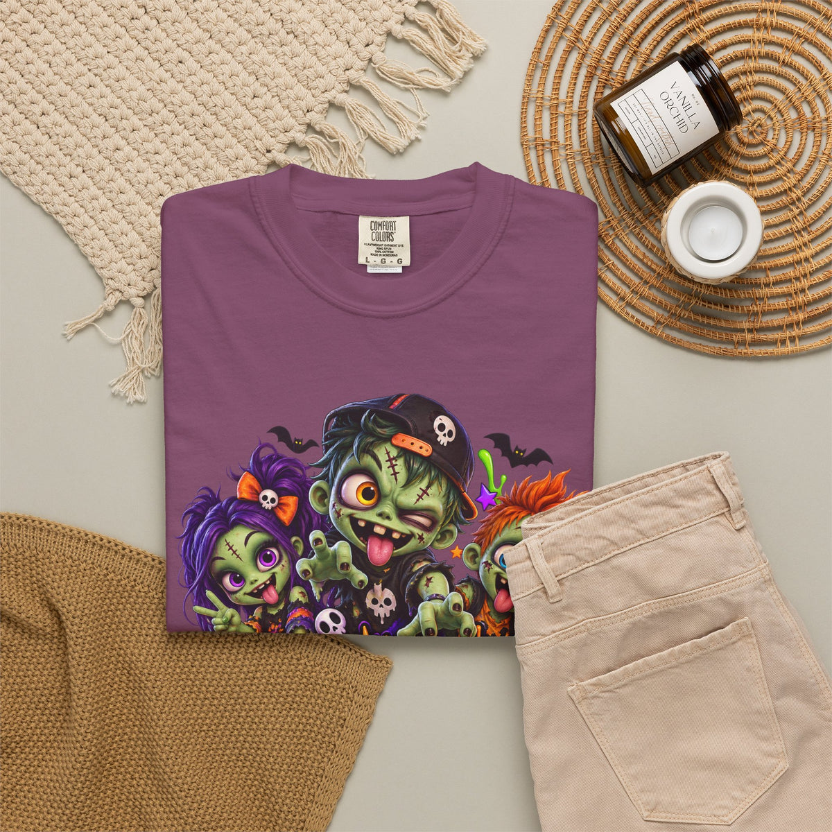 Zombie Party On! – Halloween Zombie Crew Graphic T-Shirt