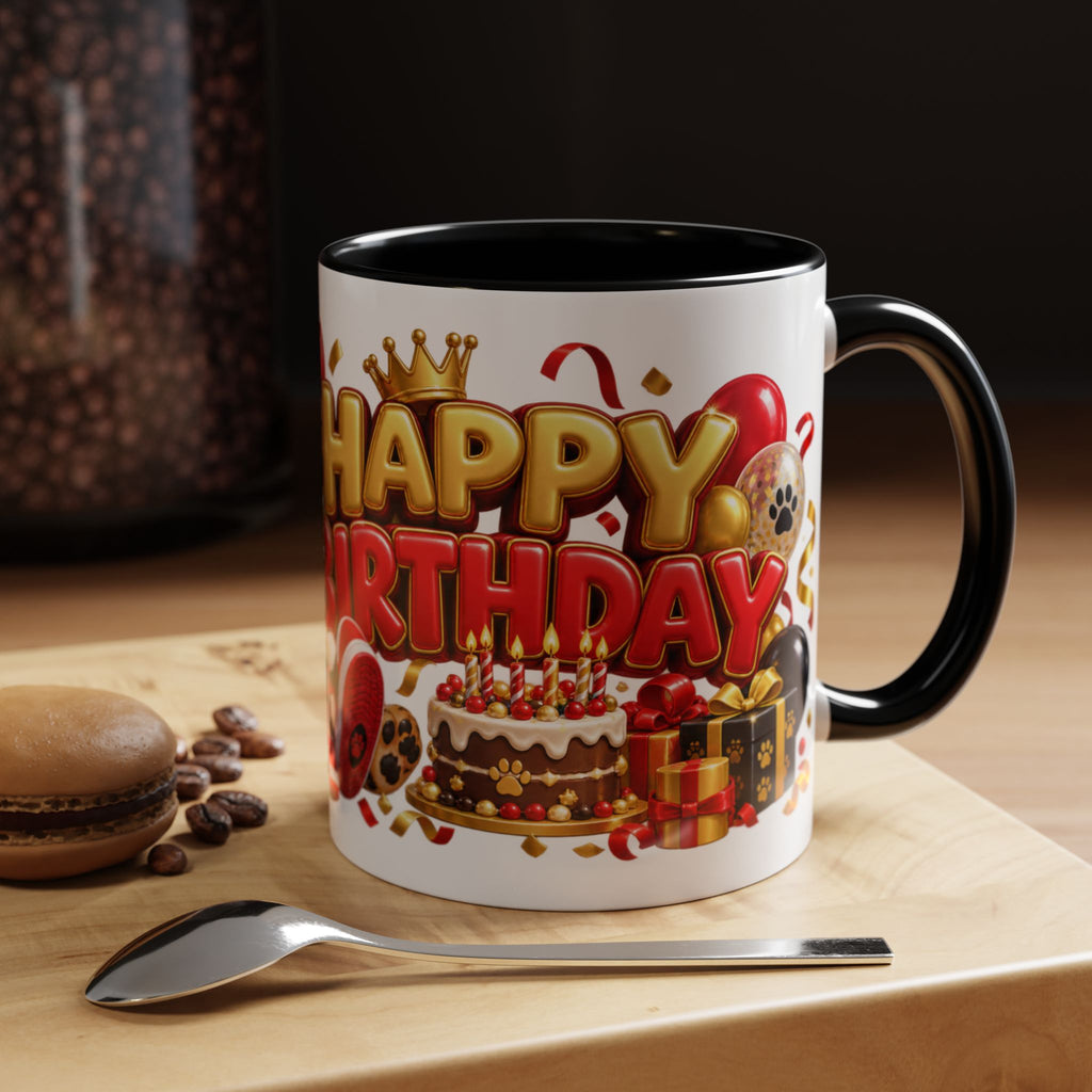 Title: Happy Birthday Jaguar Mug – Colorful 3D Birthday Gift – White Coffee Mug
