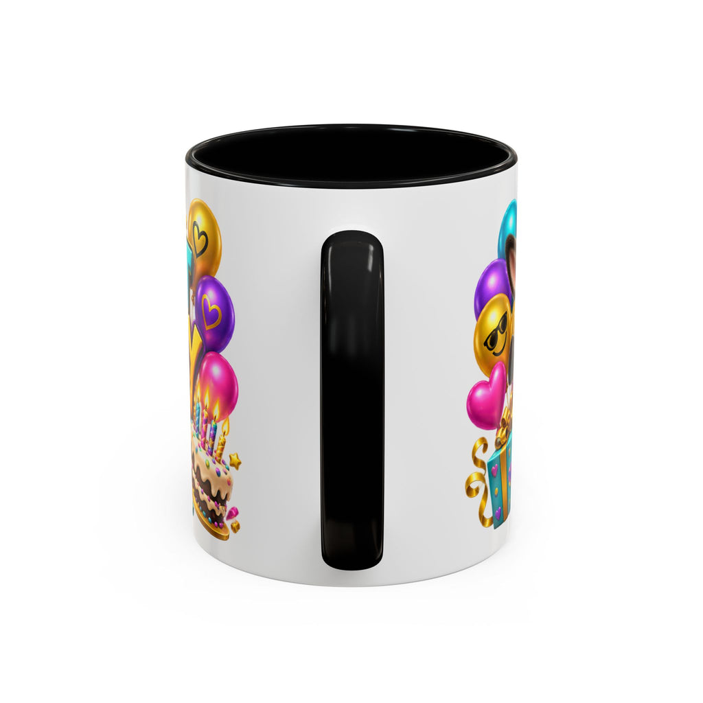 Kickin’ It Birthday Style Donkey White Mug – Funny Happy Birthday Party Cup, Cute Colorful Gift