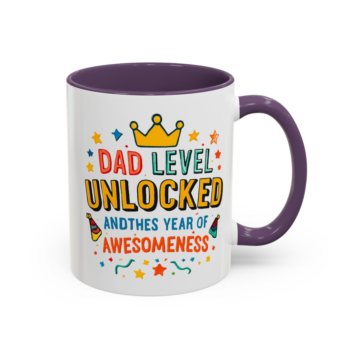 Dad Level Unlocked Coffee Mug – Funny Father’s Day 11/15oz Accent Mug