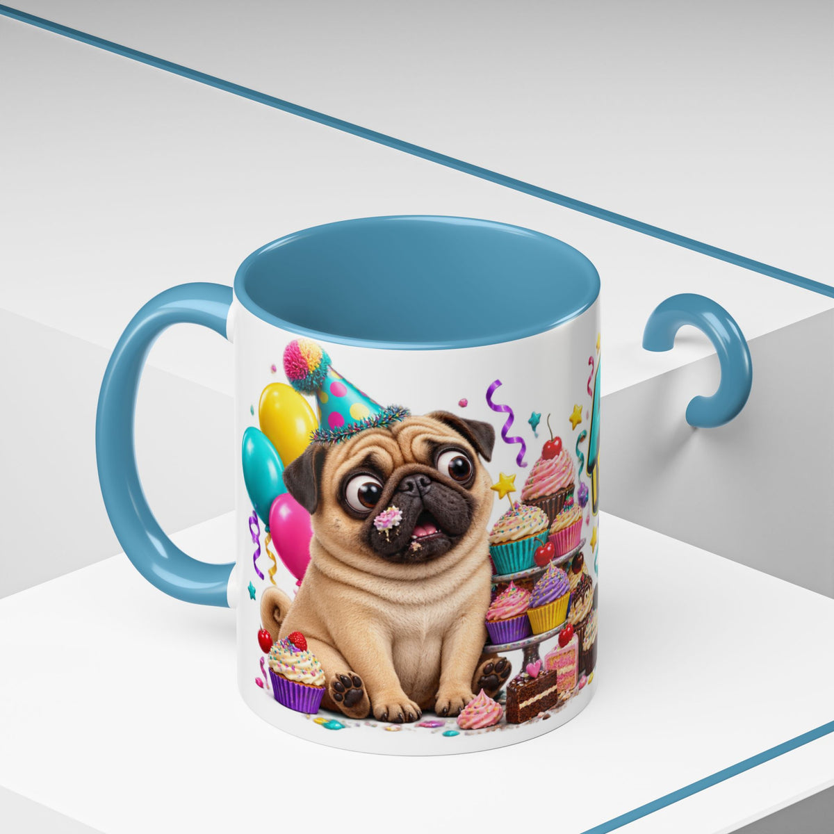 Aging I Thought You Said More Cake Pug Birthday White Mug
