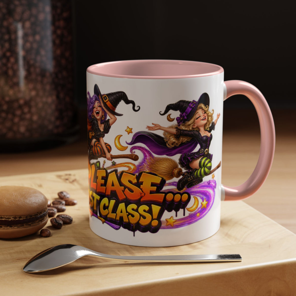 Witch Please I Fly First Class Halloween White Mug