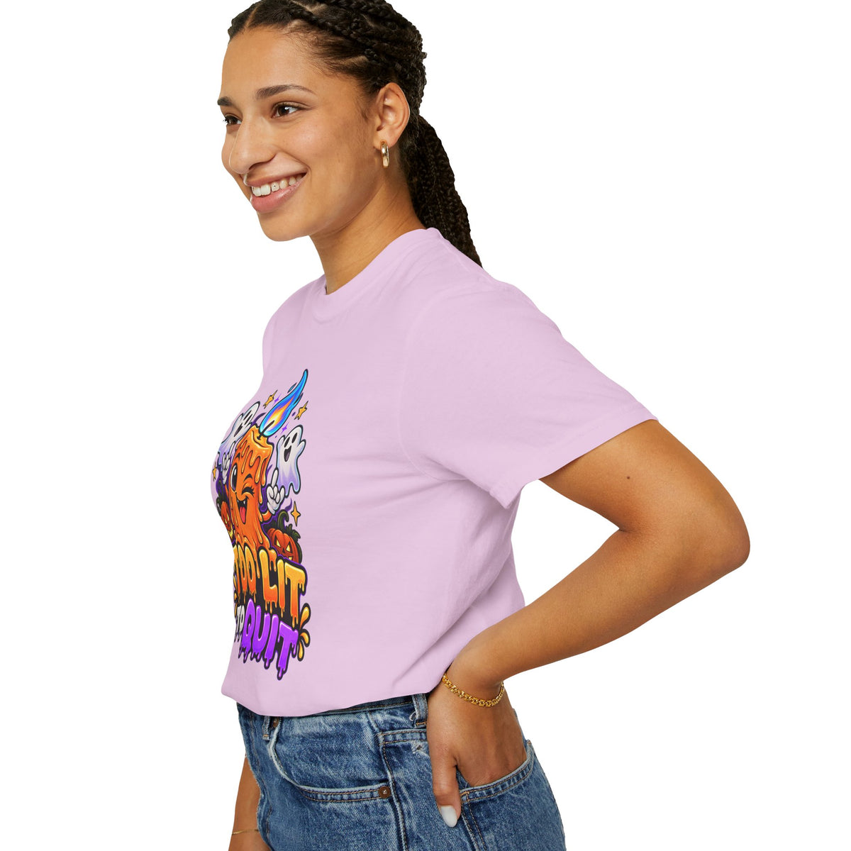 Too Lit to Quit – Funny Halloween Candle T-Shirt