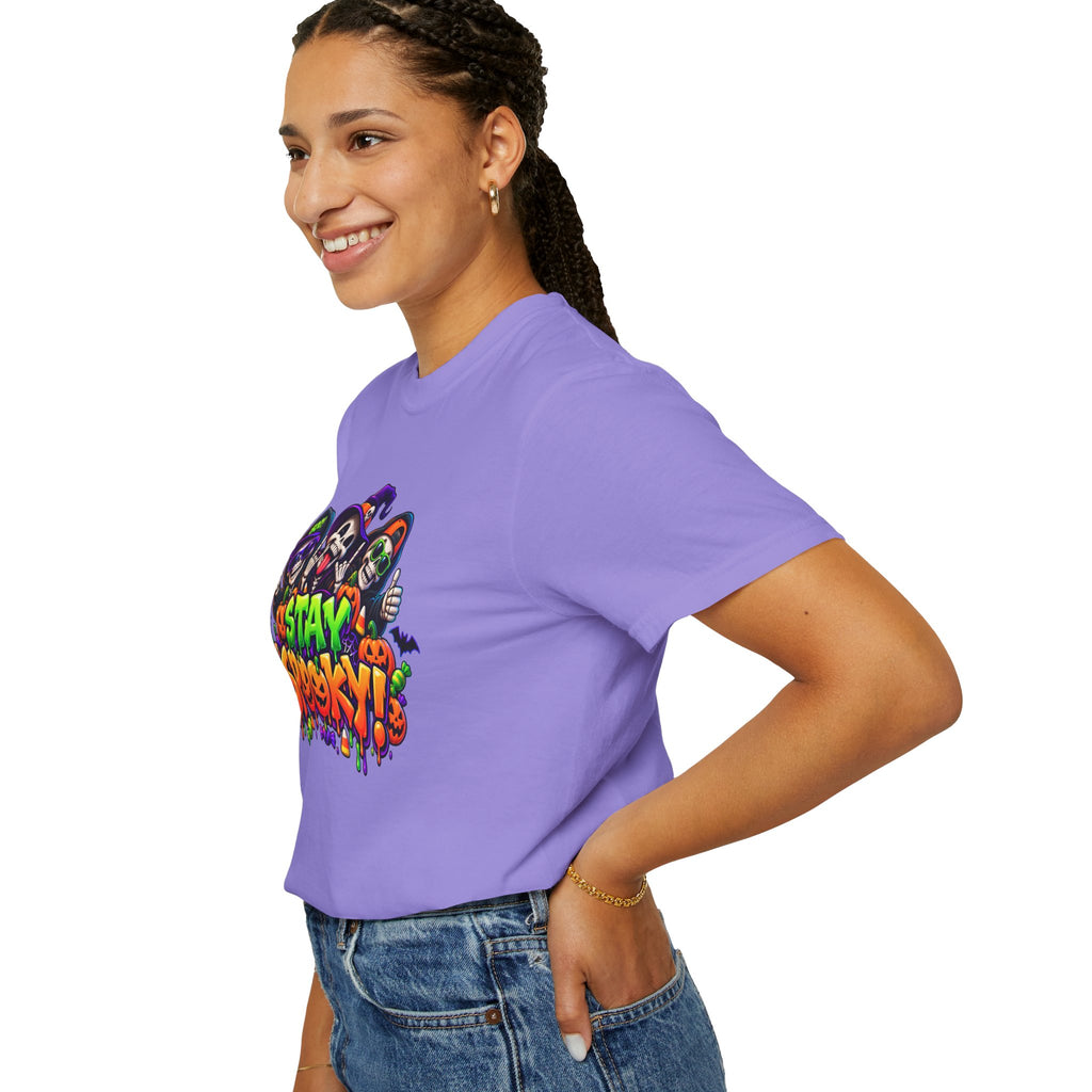Stay Spooky Halloween T-Shirt – Funny Skeleton Crew Colorful Graphic Tee
