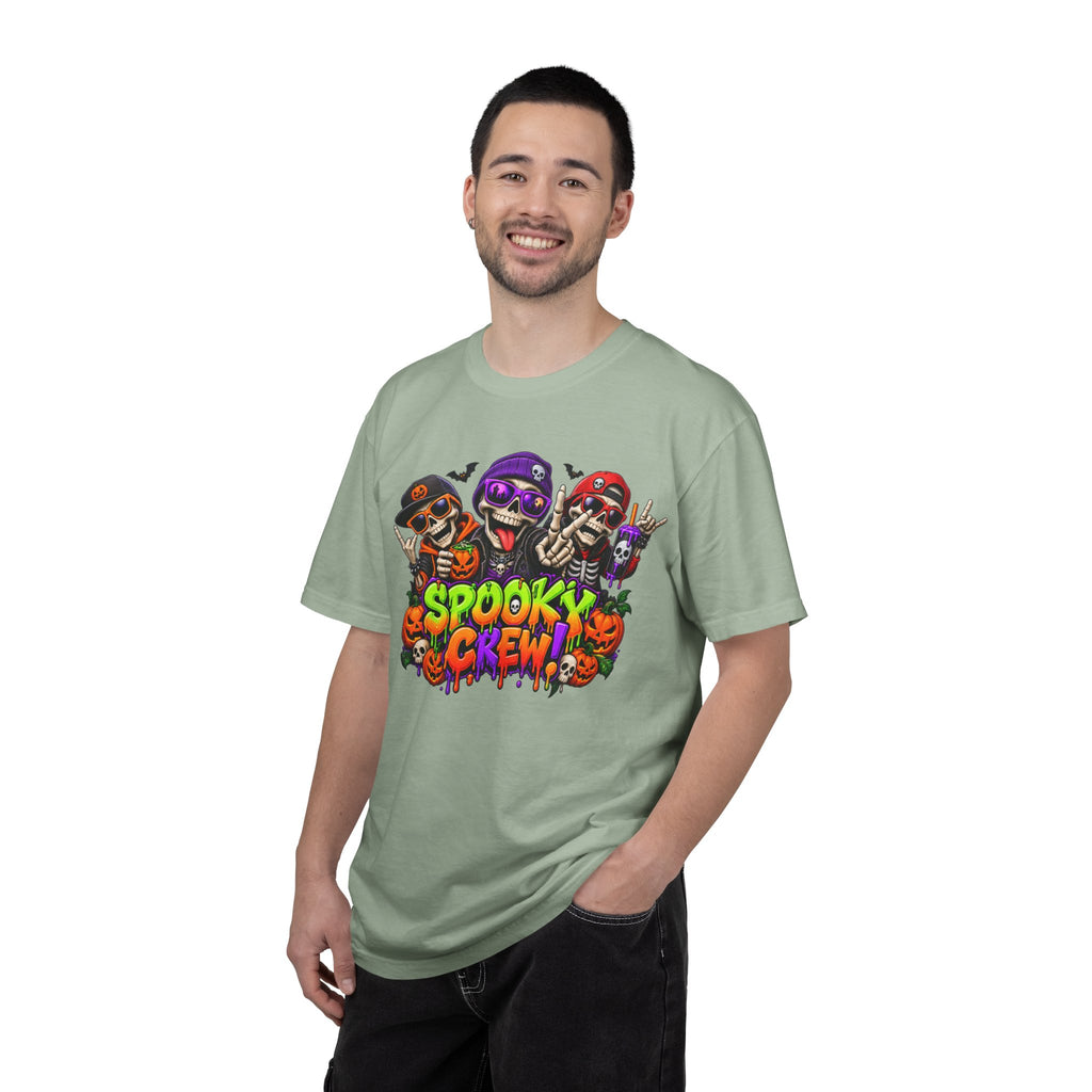 Spooky Crew Halloween T-Shirt – Funny Skeleton Graphic Tee