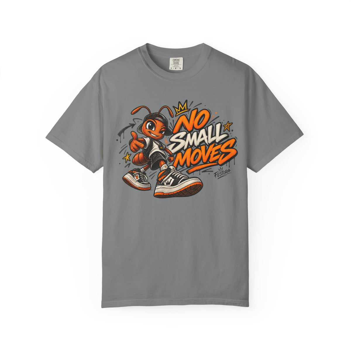 No Small Moves T-Shirt — Retro Sneaker Character Graphic Tee