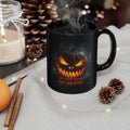 Halloween Pumpkin Mug – "I’m Just Here for the Boos" Black Coffee Cup