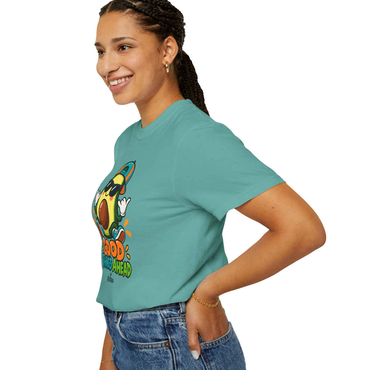 Good Things Ahead Avocado Graphic T-Shirt | Festora Everyday