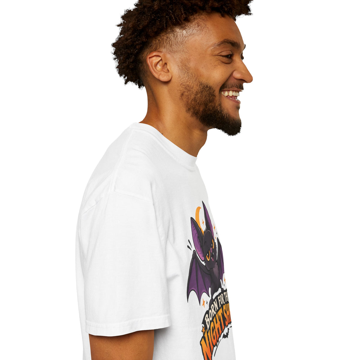 Born for the Night Shift – Cute Halloween Bat T-Shirt