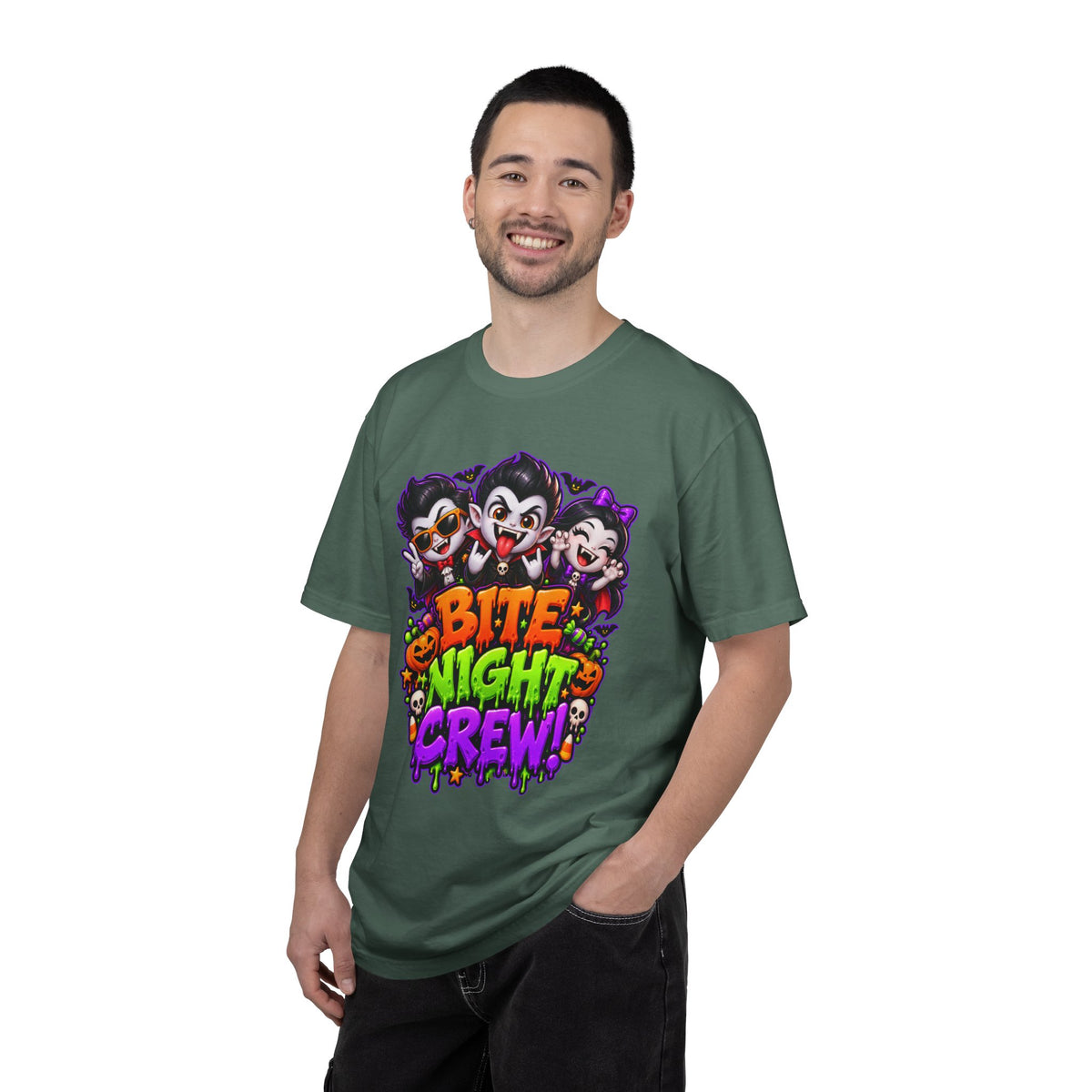 Bite Night Crew Halloween T-Shirt – Funny Vampire Graphic Tee