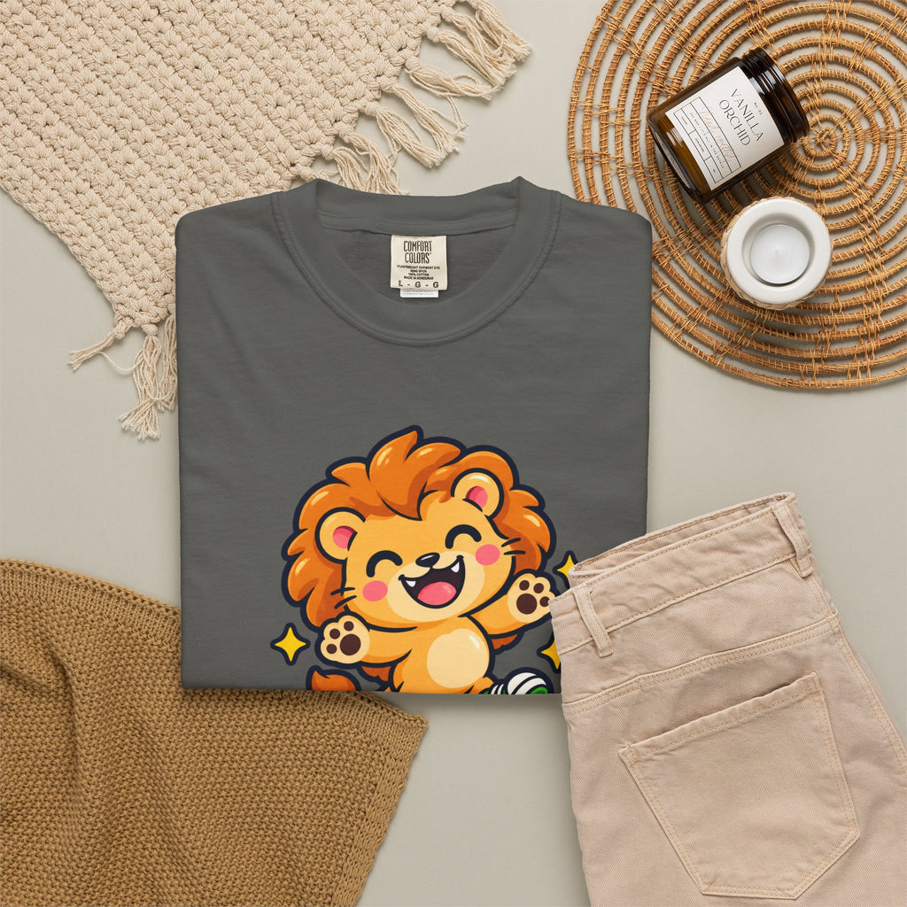 Stay Roarsome – Cute Happy Lion Graphic T-Shirt