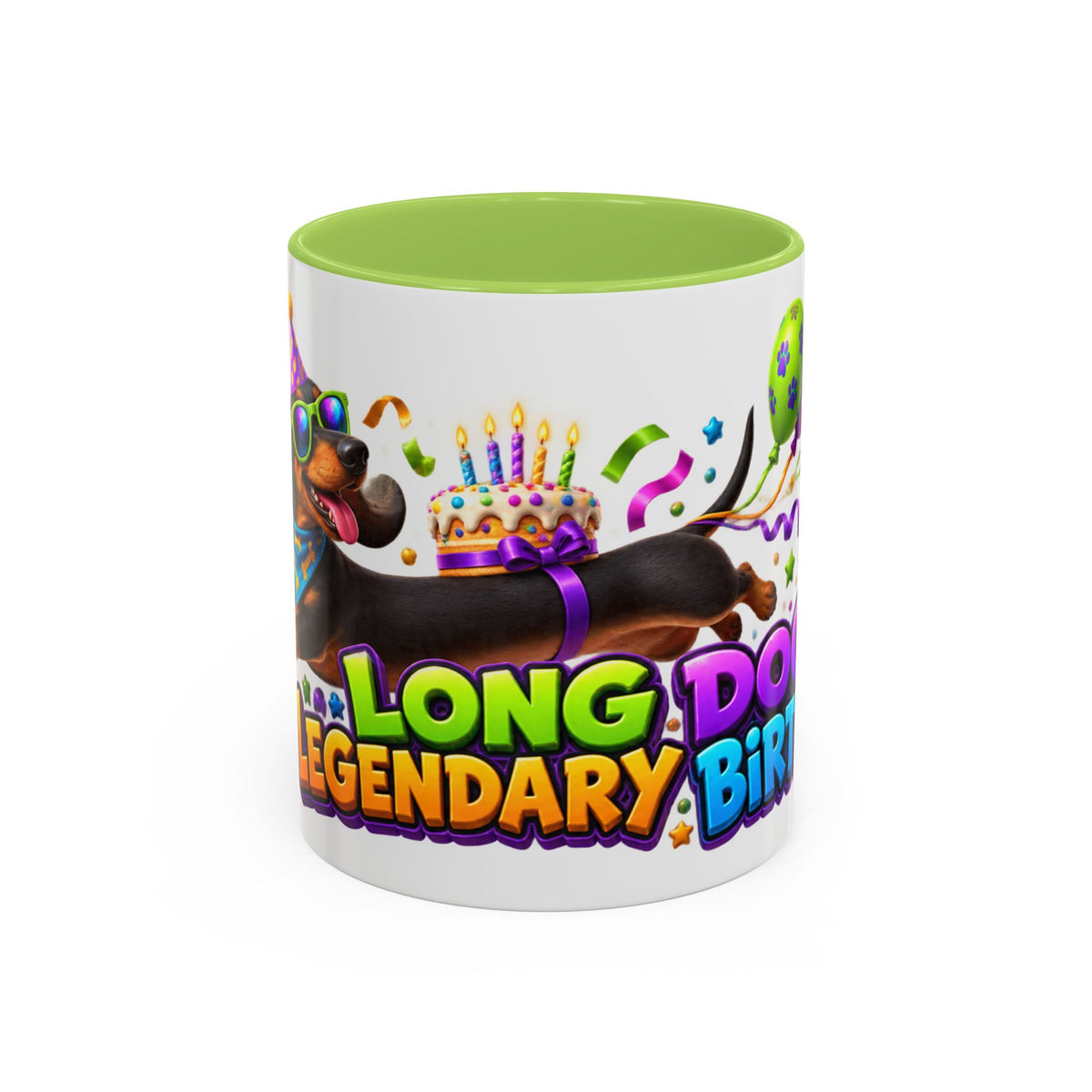 Long Dog Legendary Birthday Dachshund White Mug
