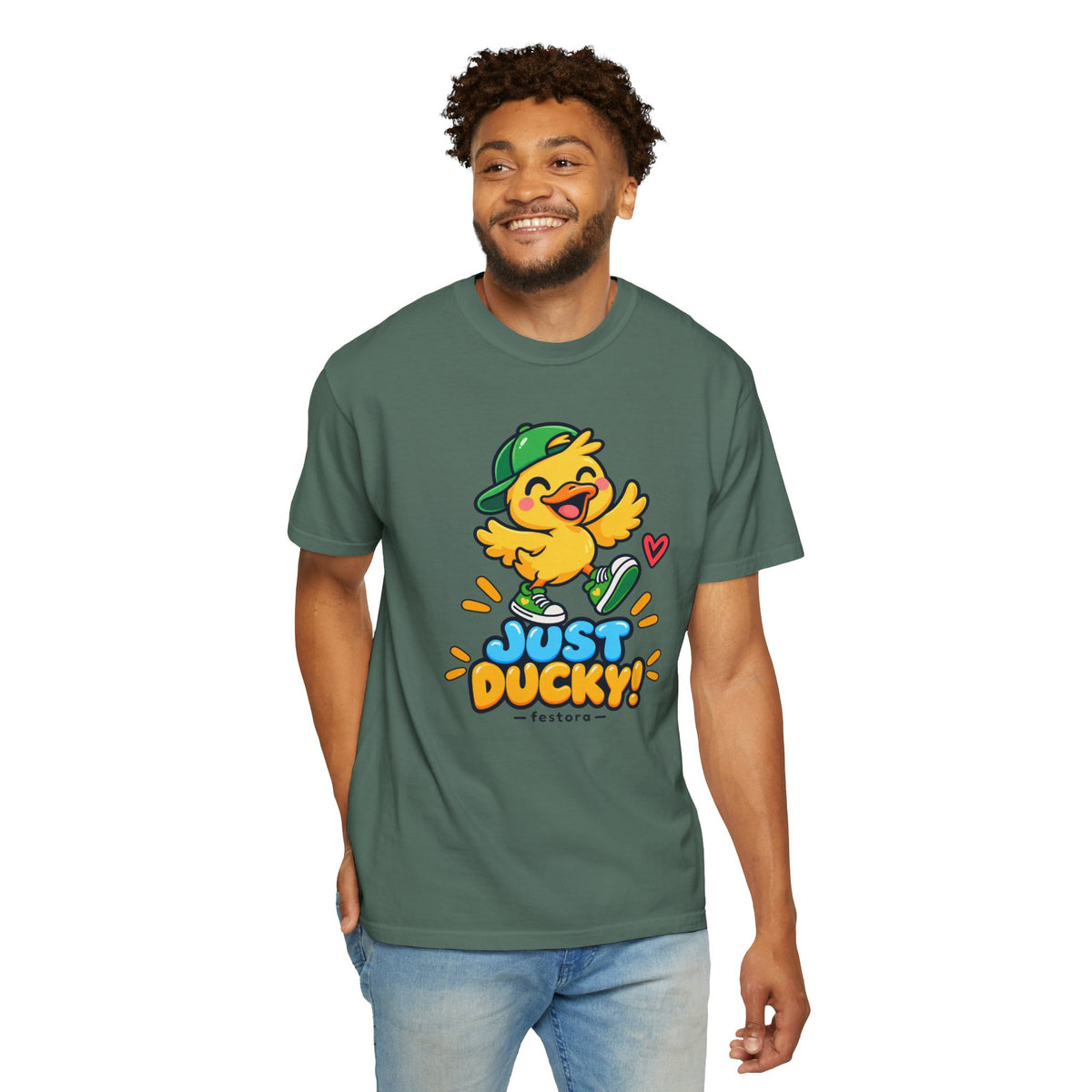 Just Ducky! – Cute Happy Duck Graphic T-Shirt