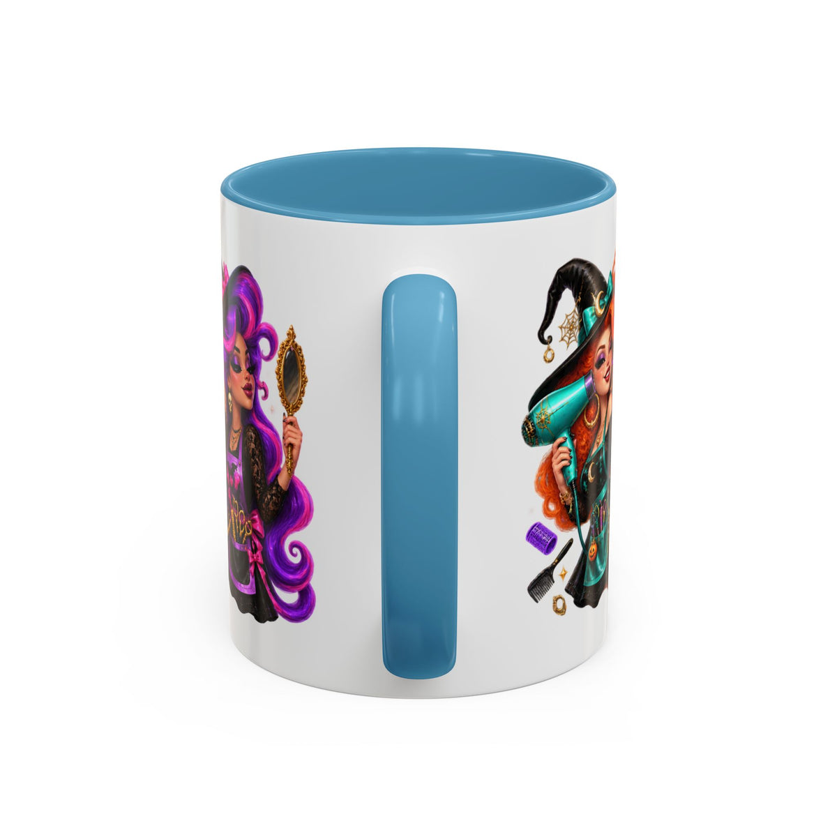 Bad Hair Witch Please Halloween Hairstylist White Mug