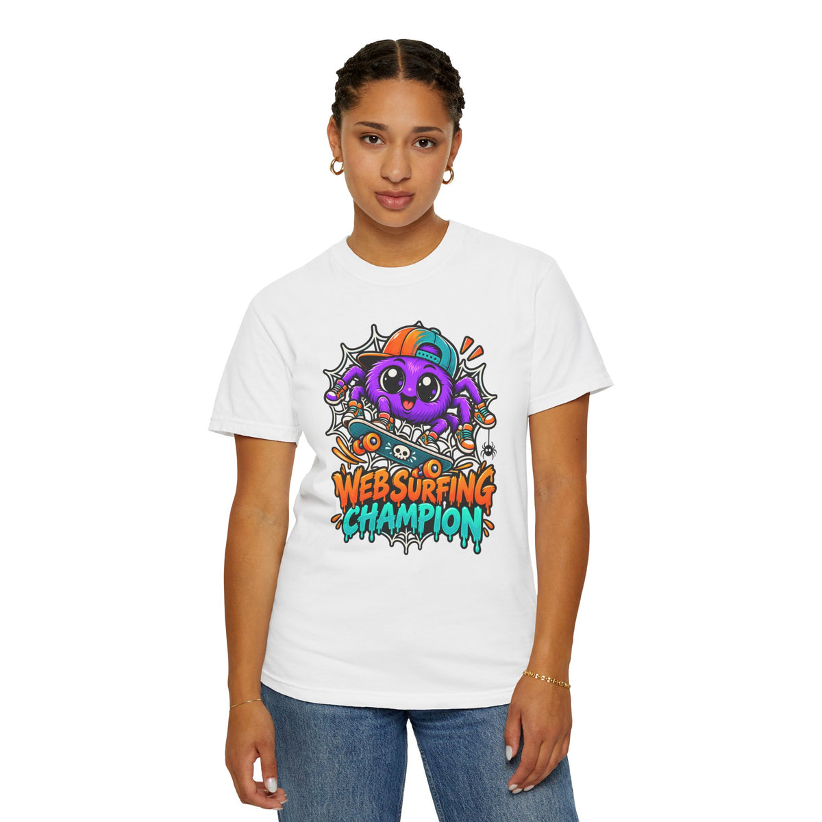Web Surfing Champion – Cute Halloween Spider T-Shirt