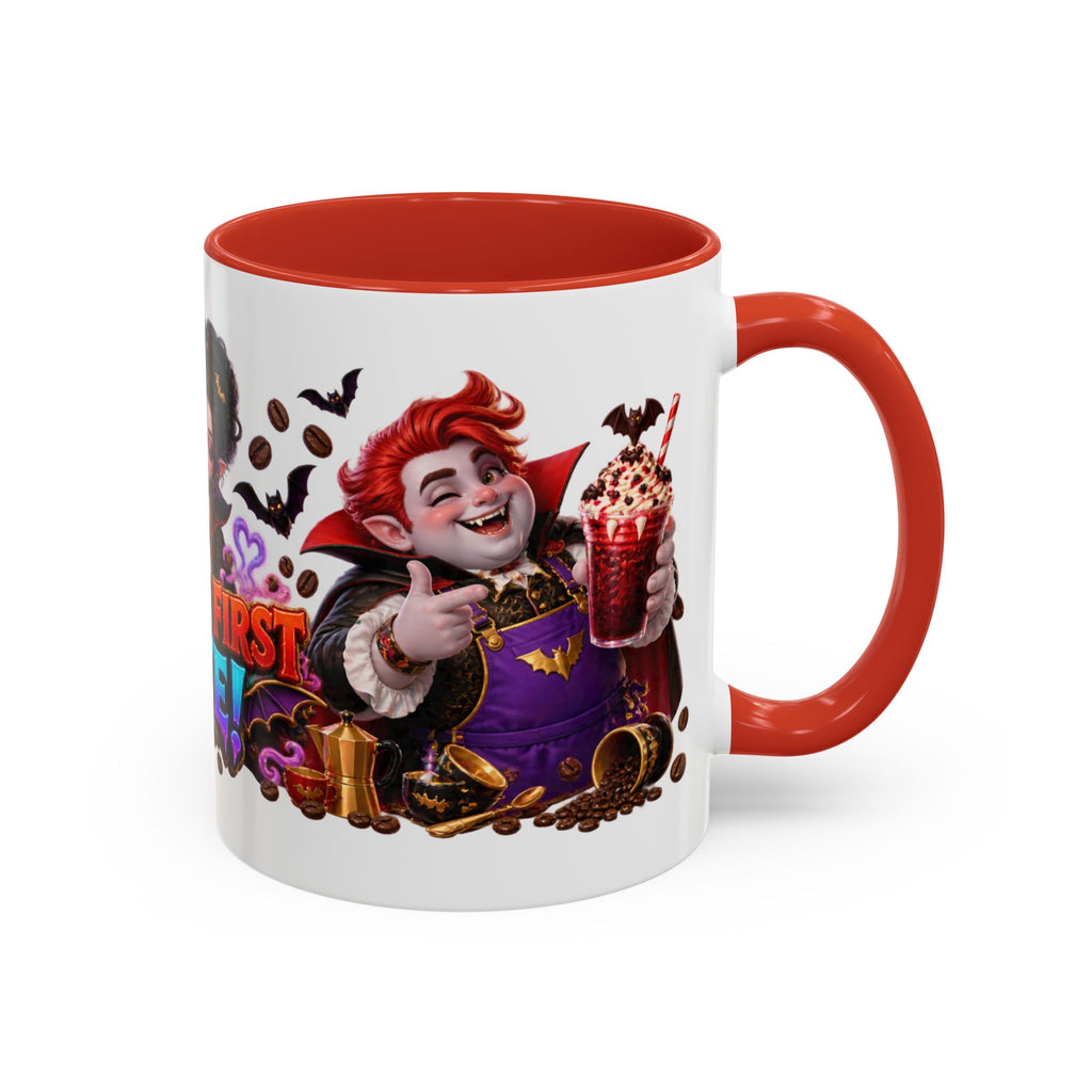 Love at First Bite Vampire Barista Halloween White Mug