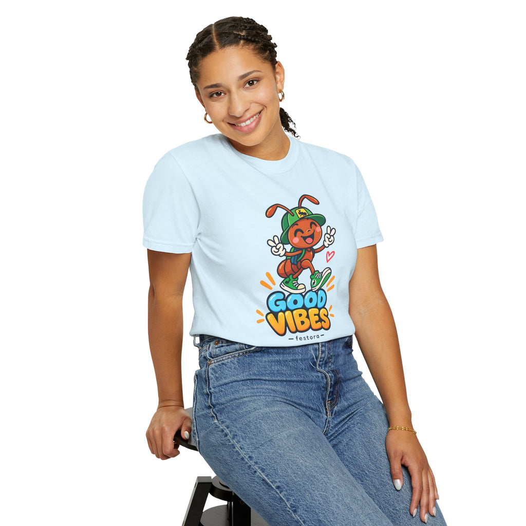 Good Vibes – Happy Ant Graphic T-Shirt