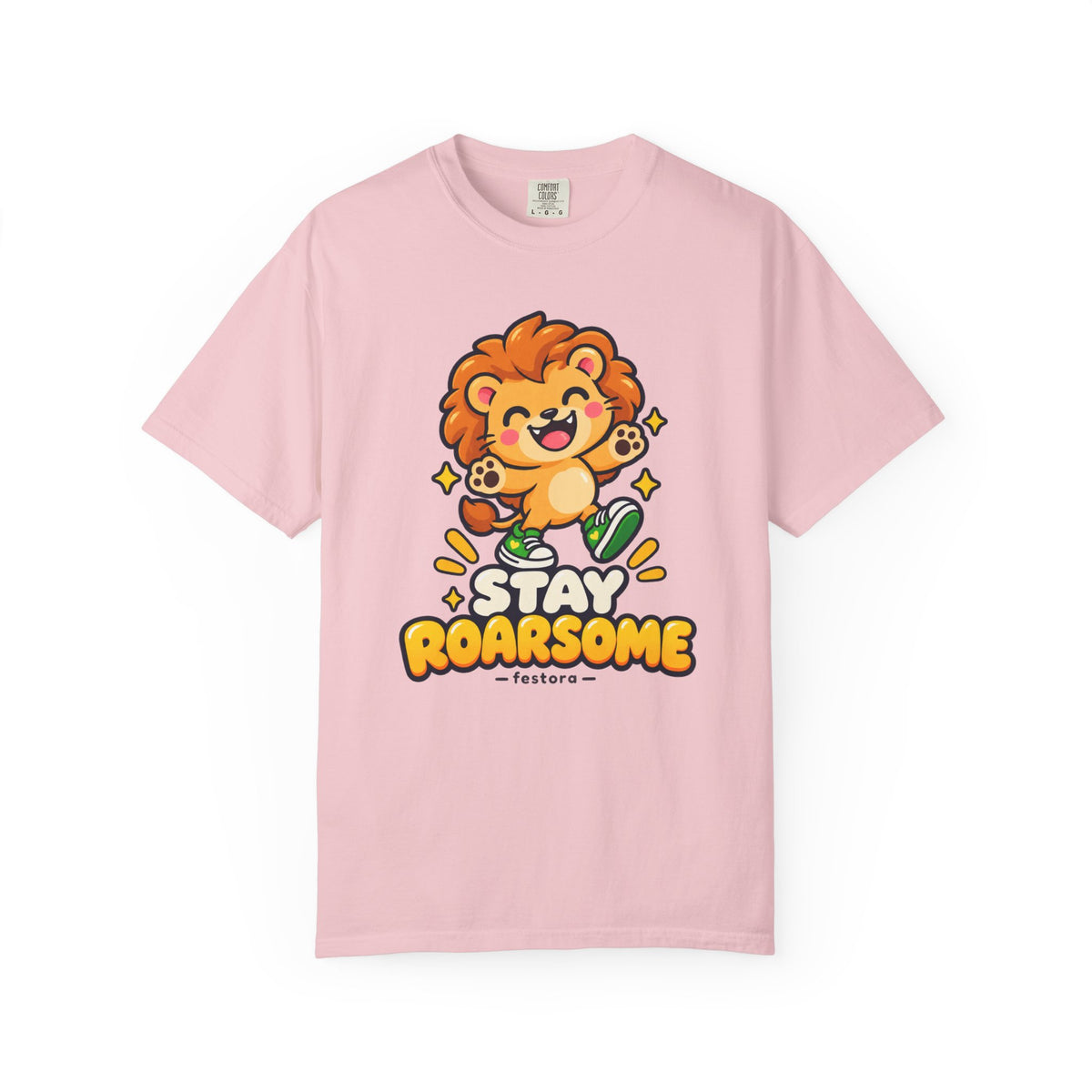 Stay Roarsome – Cute Happy Lion Graphic T-Shirt