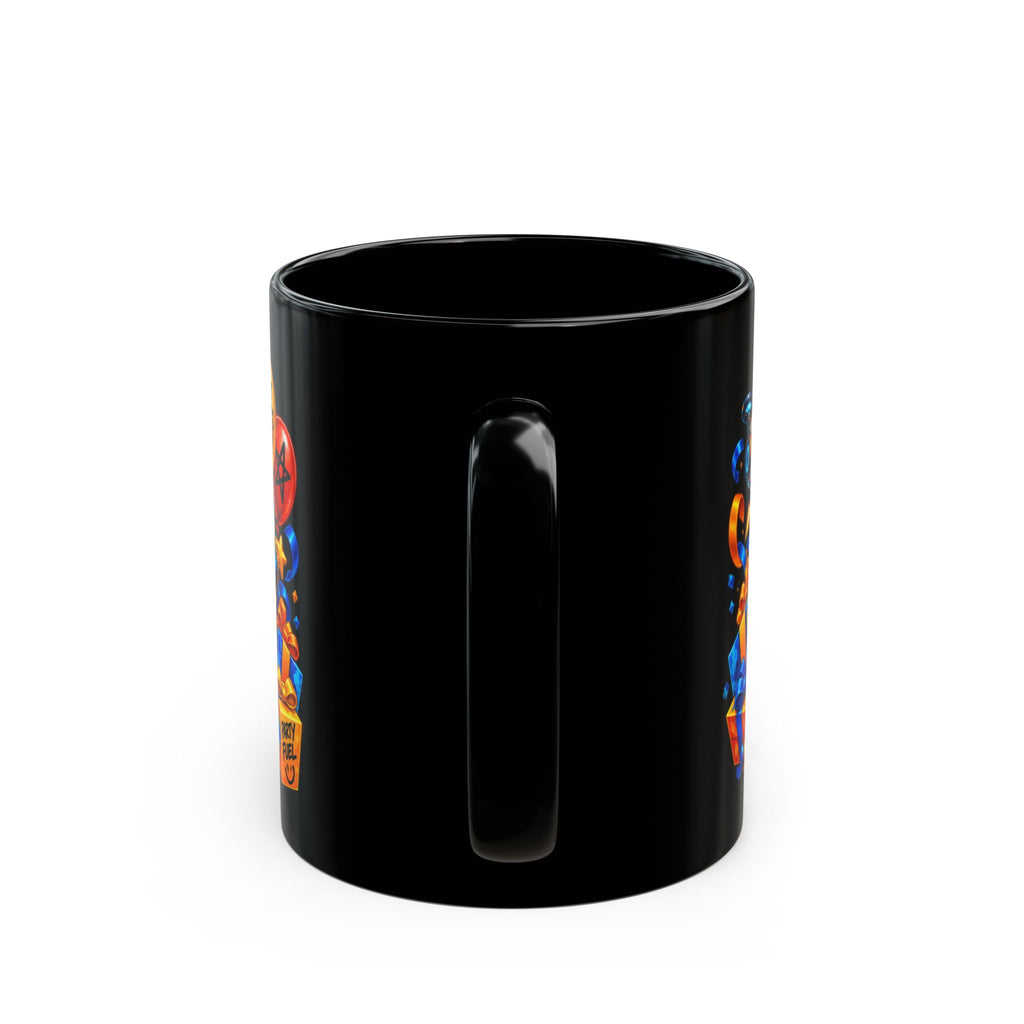 Birthday Mode Activated Black Mug – Festora Nex Robot Birthday Cup