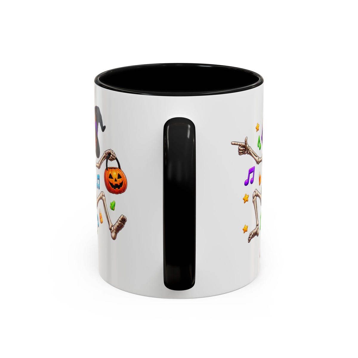 No Body Parties Harder Halloween Skeleton Party White Mug