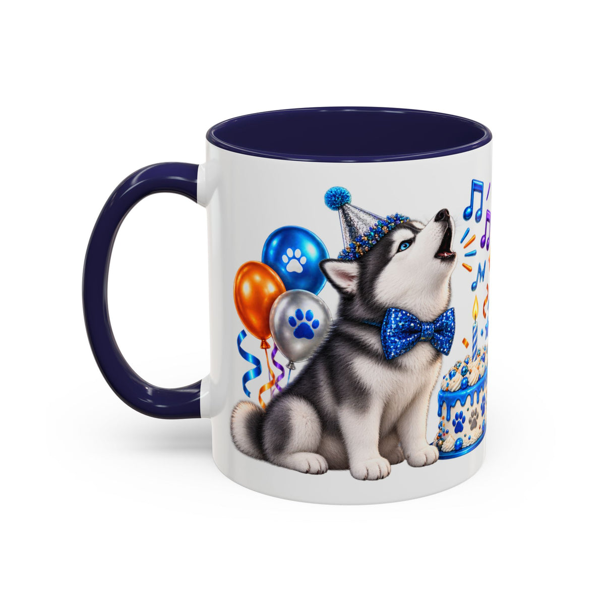 Howl Old Am I Siberian Husky Birthday White Mug