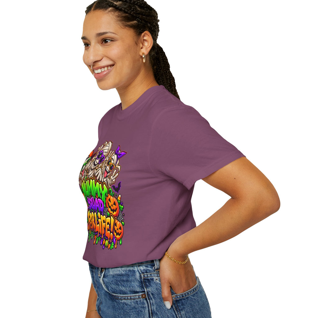 Mummy Squad For Life Halloween T-Shirt – Funny Colorful Mummy Graphic Tee