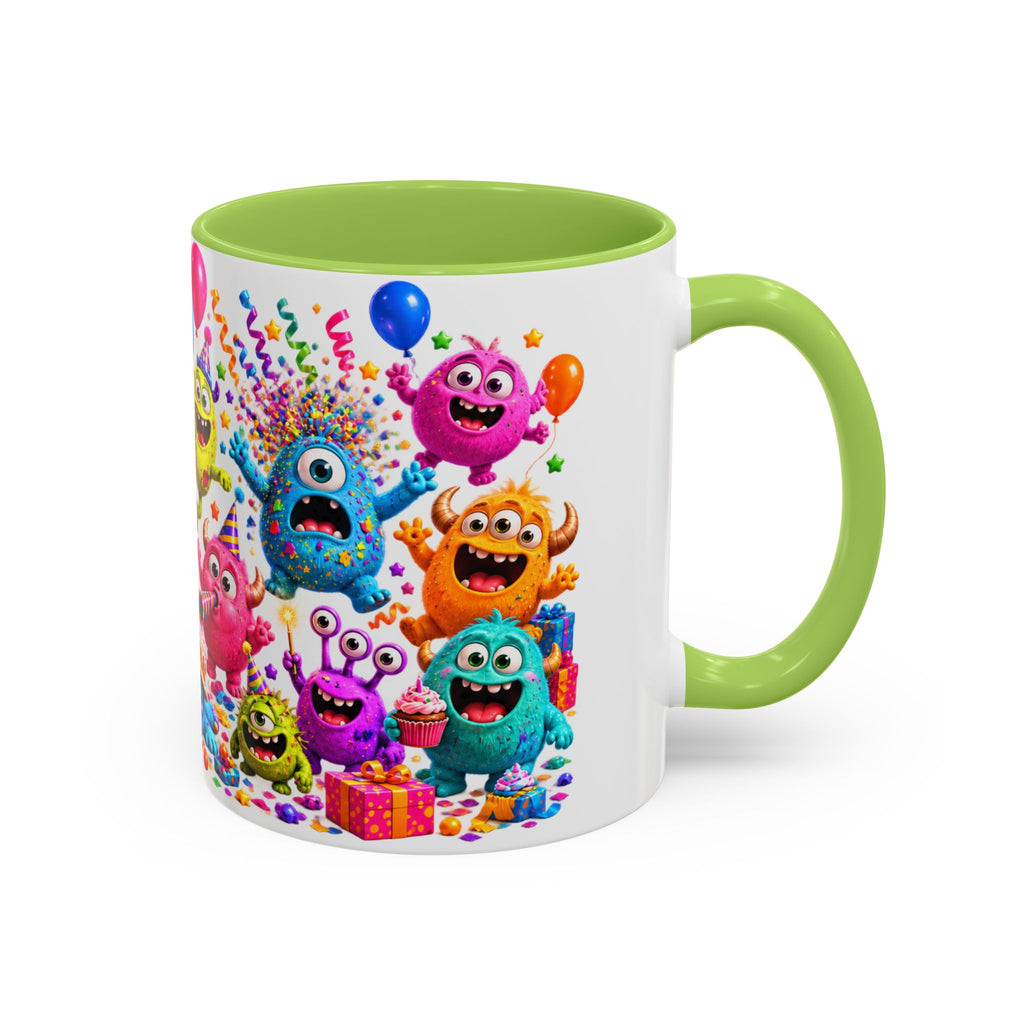 Birthday Mode On Monsters Coffee Mug — Colorful Party Coffee Cup (11/15oz)