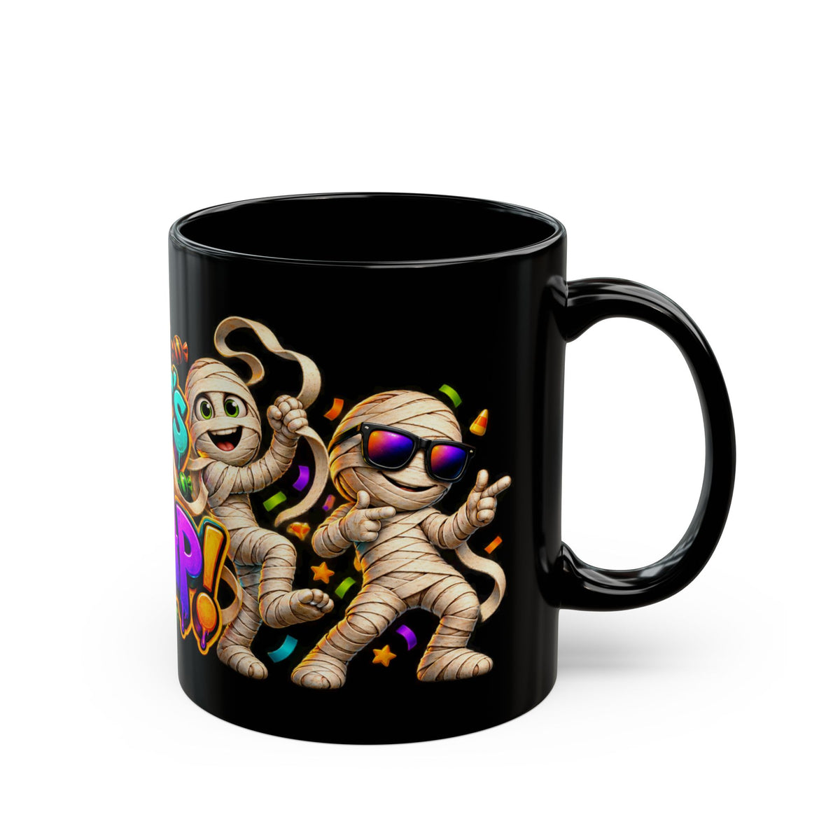 That’s a Wrap Funny Halloween Mummy Party Black Mug