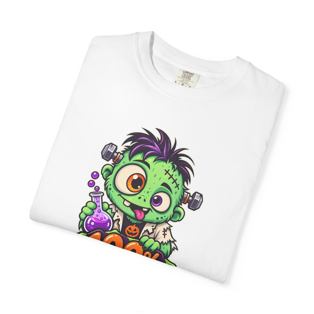 100% Natural. Mostly. – Cute Halloween Lab Monster T-Shirt